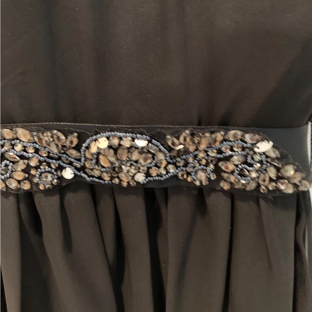 Adrianna Papell Black Strapless Dress with Embellished Waist - Picture 7 of 9